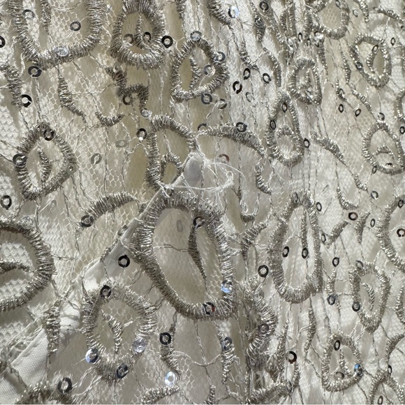 Aidan Mattox Women’s Size 2 Strapless Beaded Mermaid Flare Gown Dress Off White - Picture 5 of 12